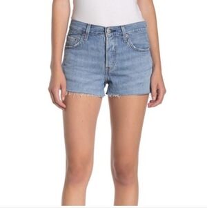 LEVI'S Mid Rise Raw Hem Distressed Shorts 8 29 Waist